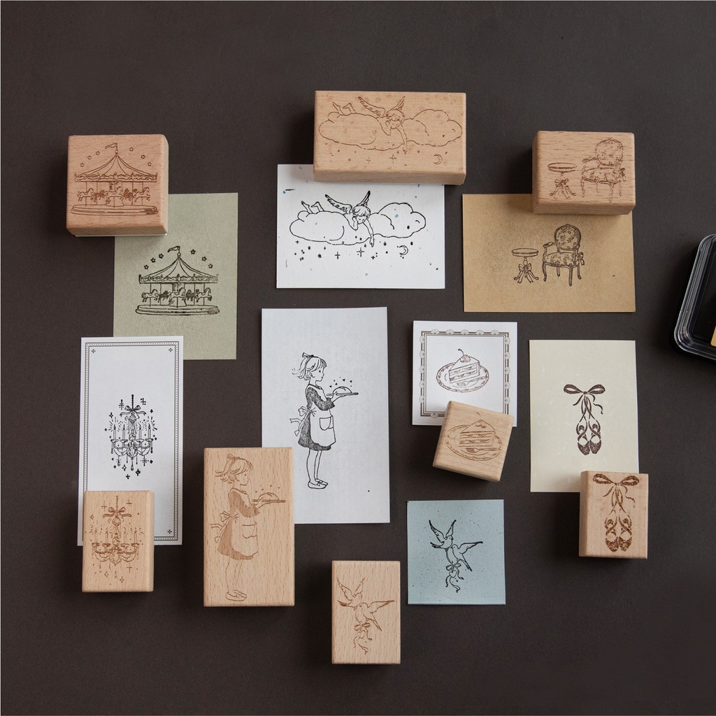 Art Craft Notebook - Stempel gumowy z vintage'owym wzorem w