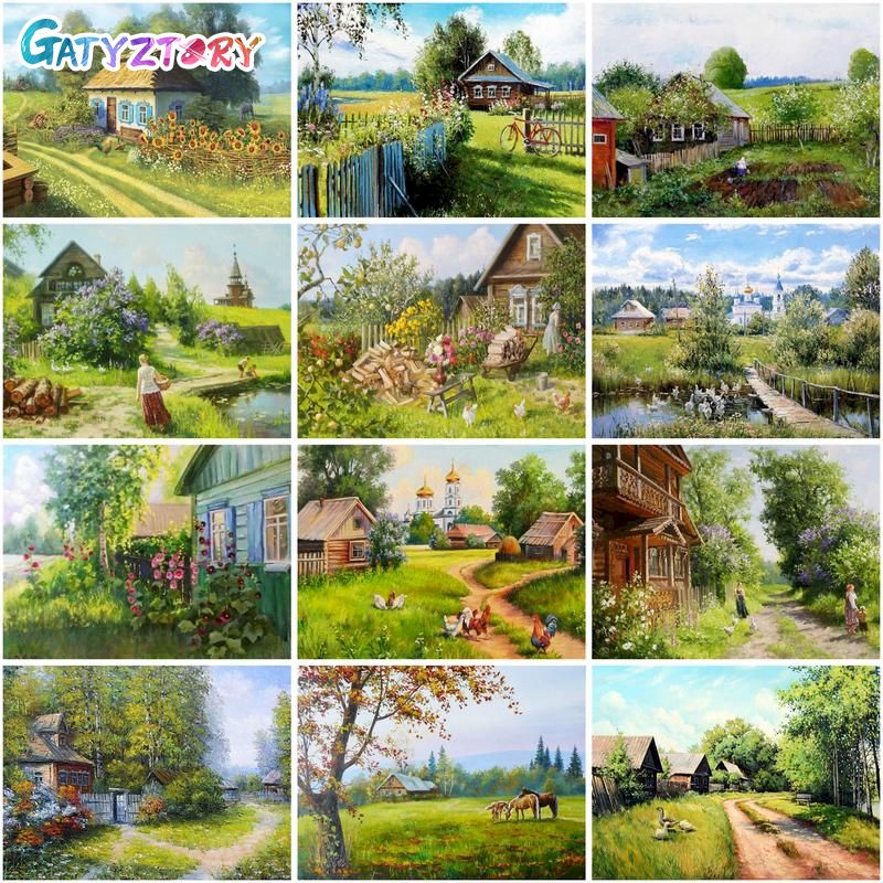 Art Craft Village - GATYZTORY malowanie numerami piękna wioska DIY