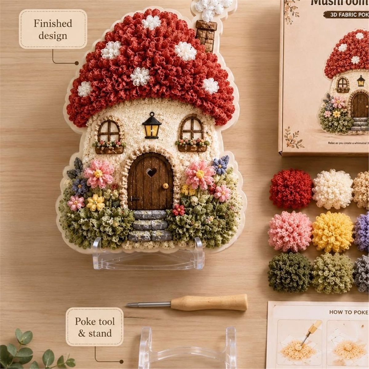 Art Craft Village - Zestaw do rękodzieła 3D „Fantazyjna Wioska”