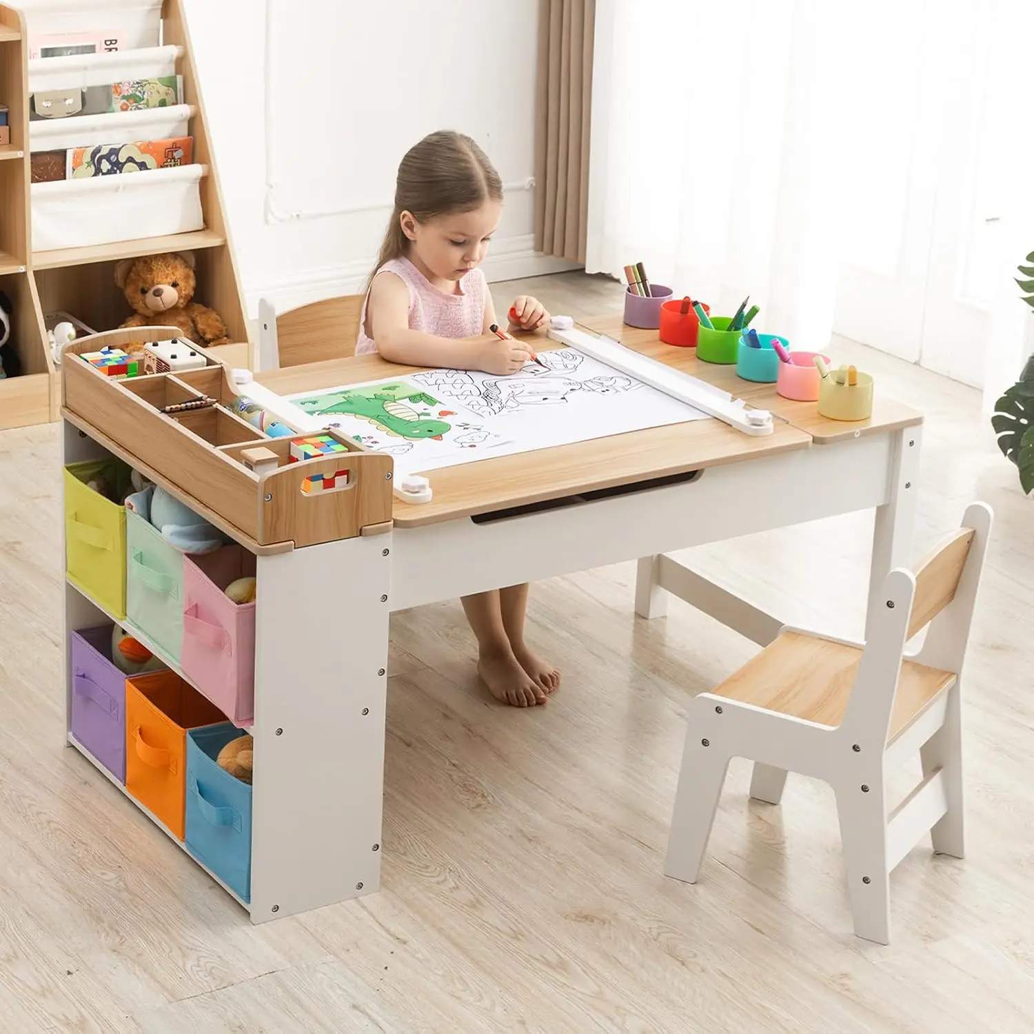 Art Craft Toddler - Zestaw stołu i dwóch krzeseł dla