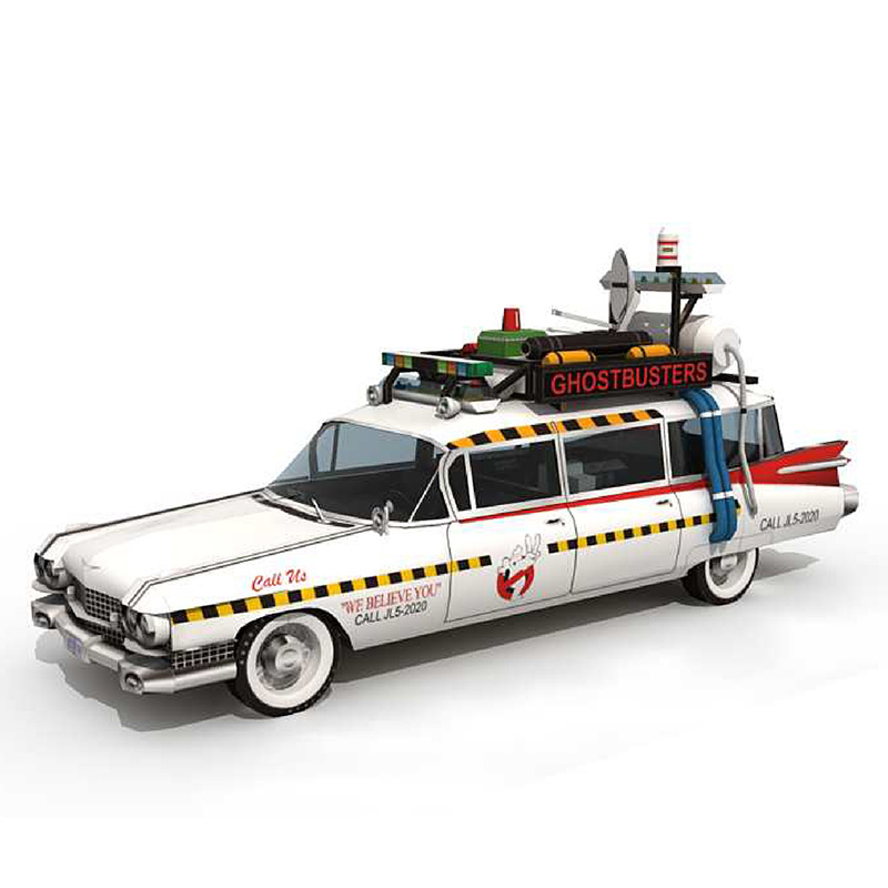 Art Craft With Cardboard - Ghostbusters samochodów Ecto-1A 1:20 Origami sztuki,
