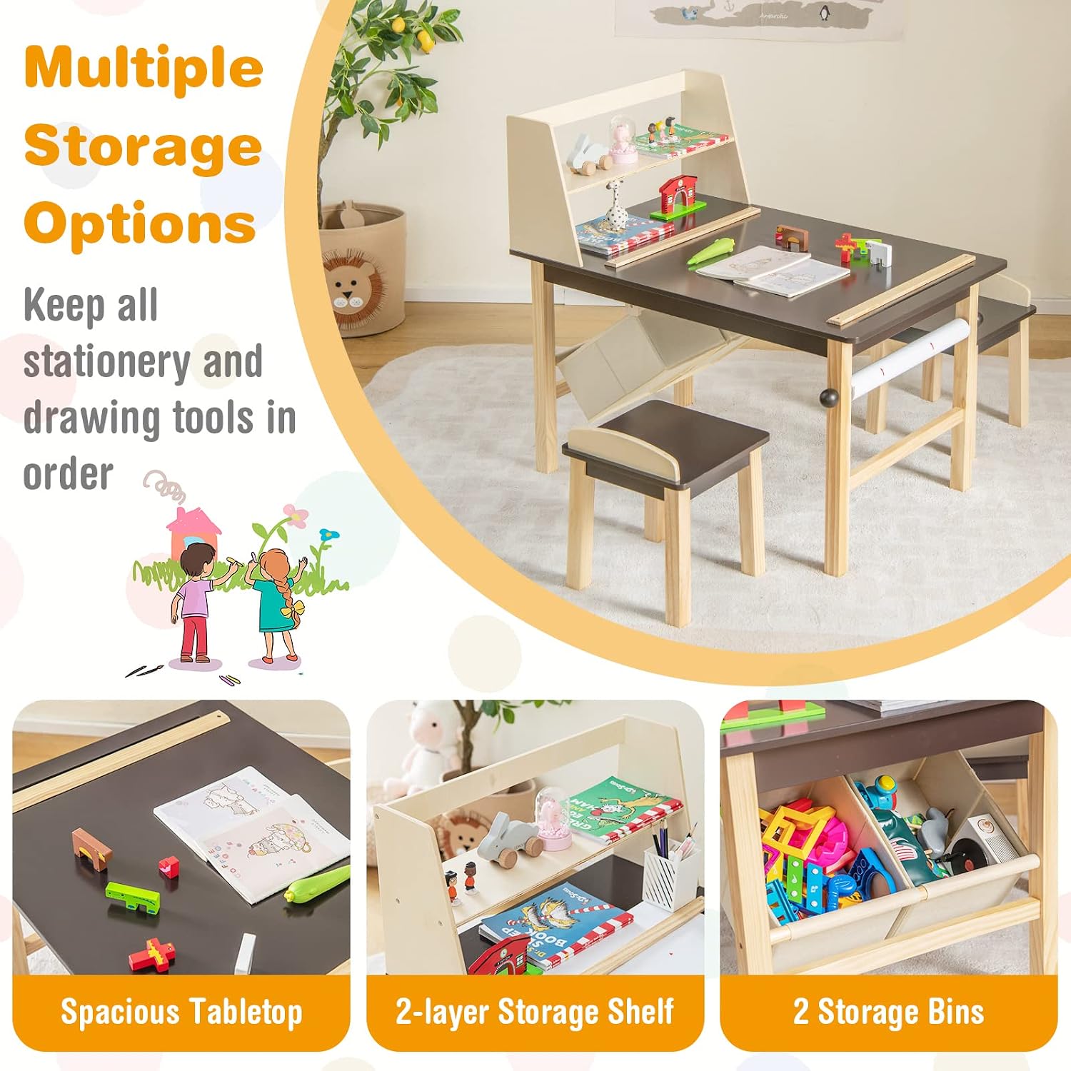 Drewniany stolik i krzesła dla – Art Craft Toddler recenzja i cena