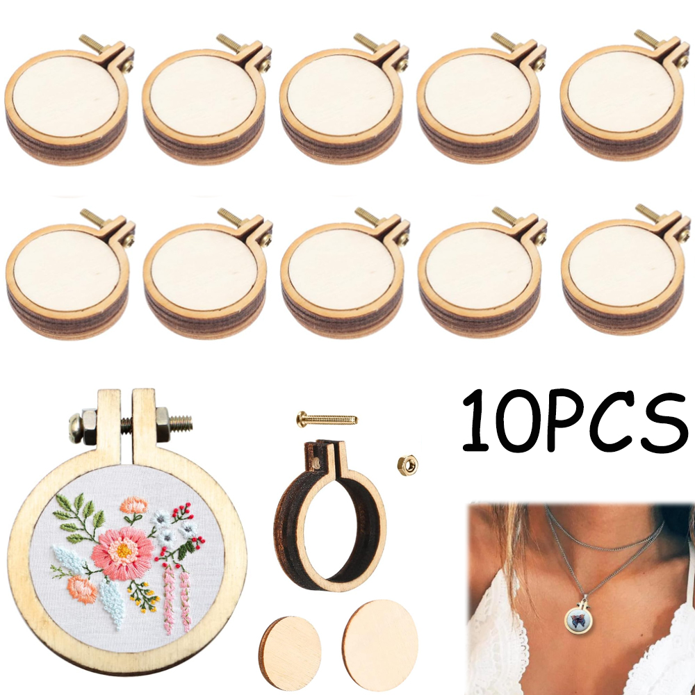 10 sztuk/zestaw drewniane Mini – Embroidery Hoop Kit recenzja i cena