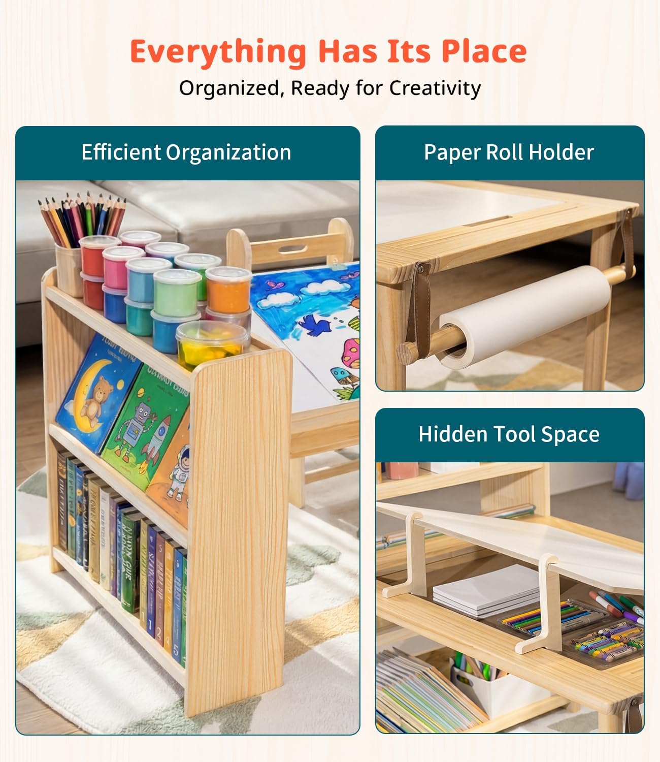 Drewniany stolik artystyczny d – Art Craft Toddler recenzja i cena