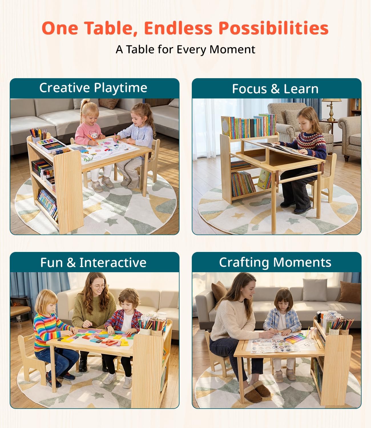 Drewniany stolik artystyczny d – Art Craft Toddler recenzja i cena