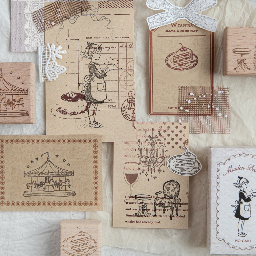 Stempel gumowy z vintage'owym  – Art Craft Notebook recenzja i cena