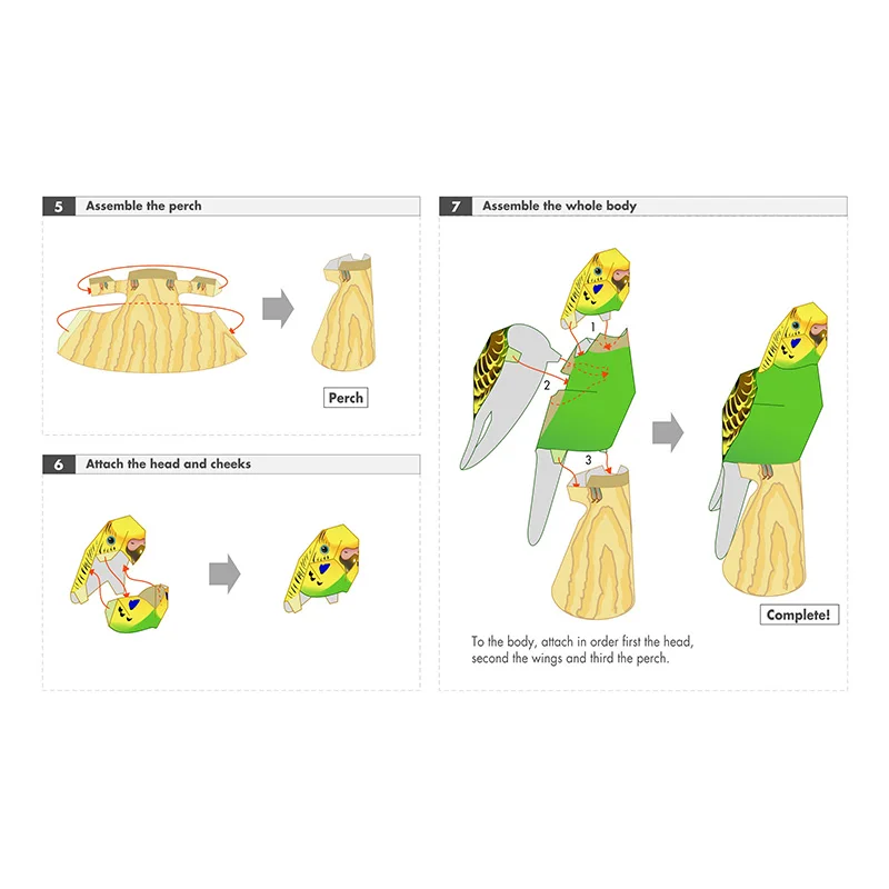 Budgerigar Parrot Bird Handmad – Art Craft With Cardboard recenzja i cena