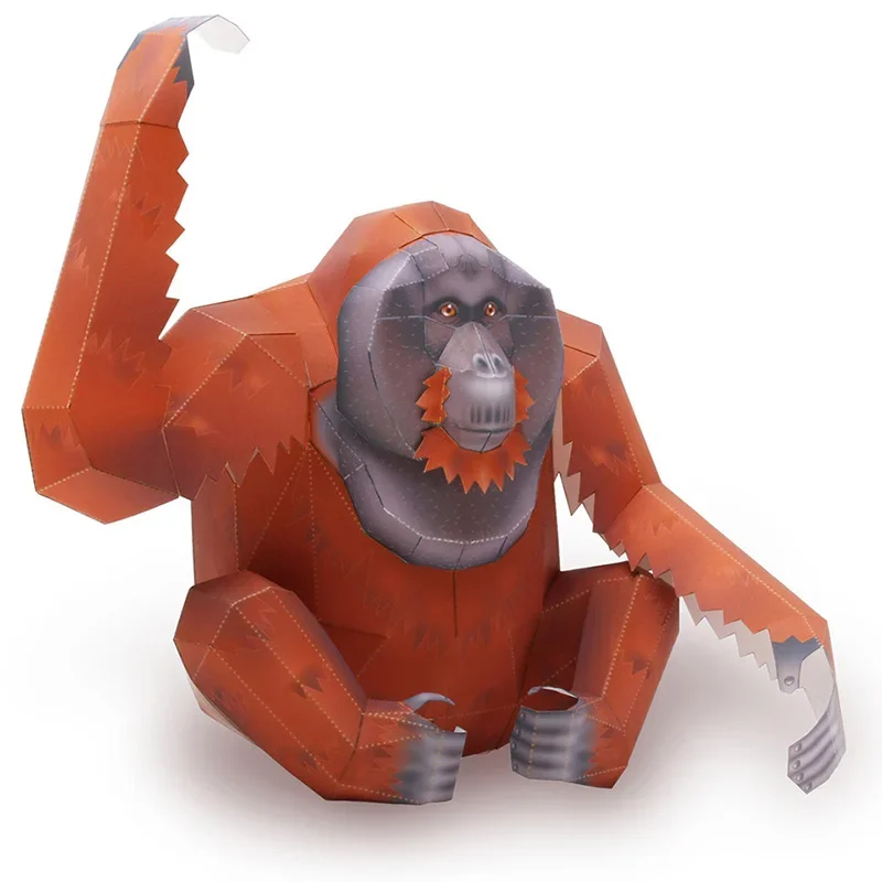Orangutan Gorilla Origami Art  – Art Craft With Cardboard recenzja i cena